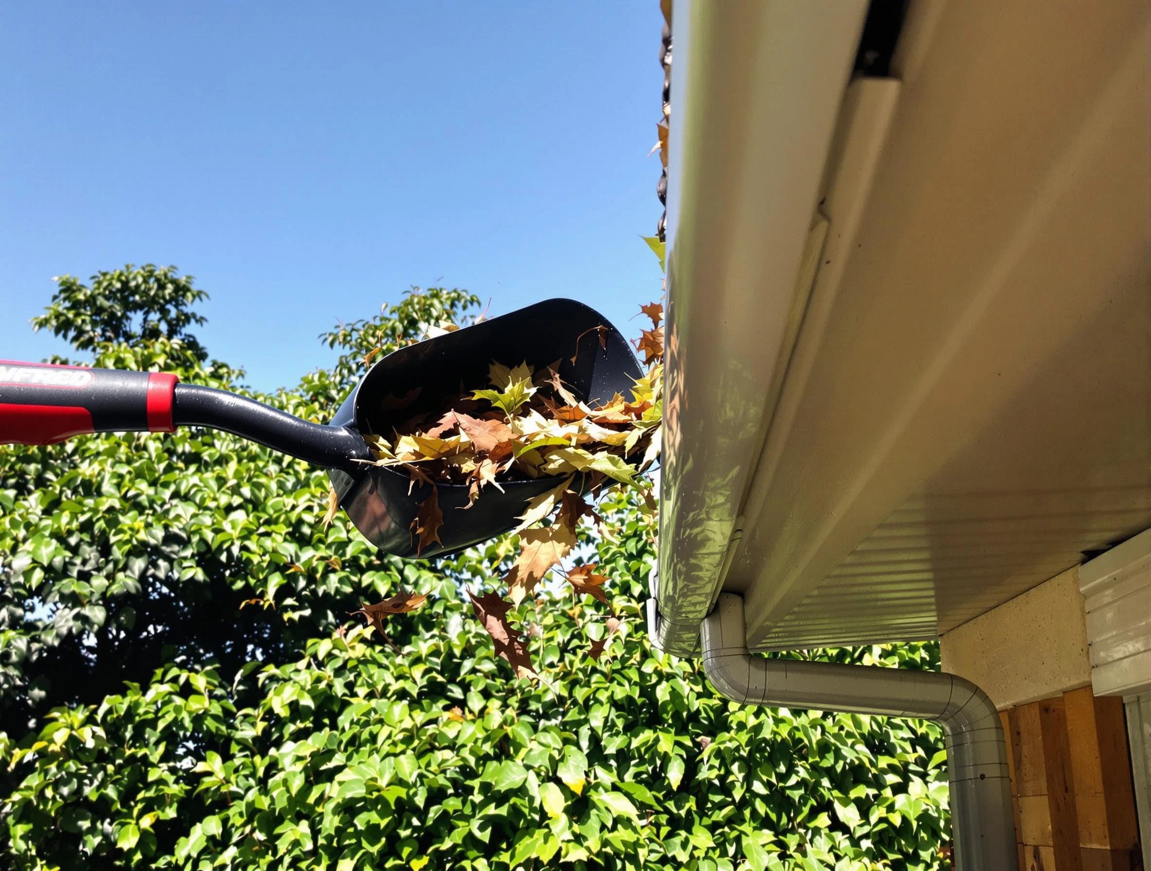 Garfield Heights Roofing Company performing gutter cleaning at a home in Garfield Heights, OH