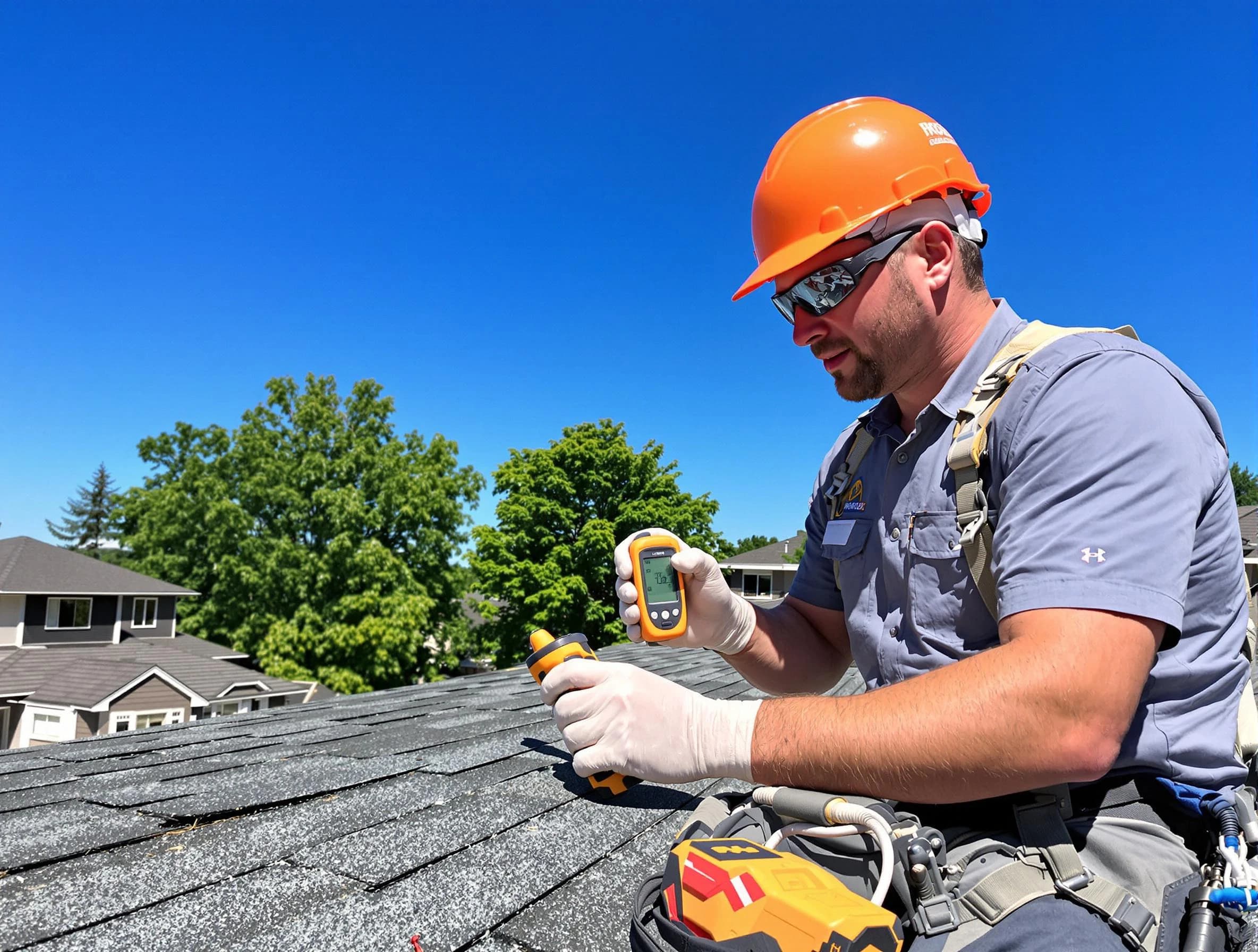 Garfield Heights Roofing Company conducting a roof inspection in Garfield Heights, OH