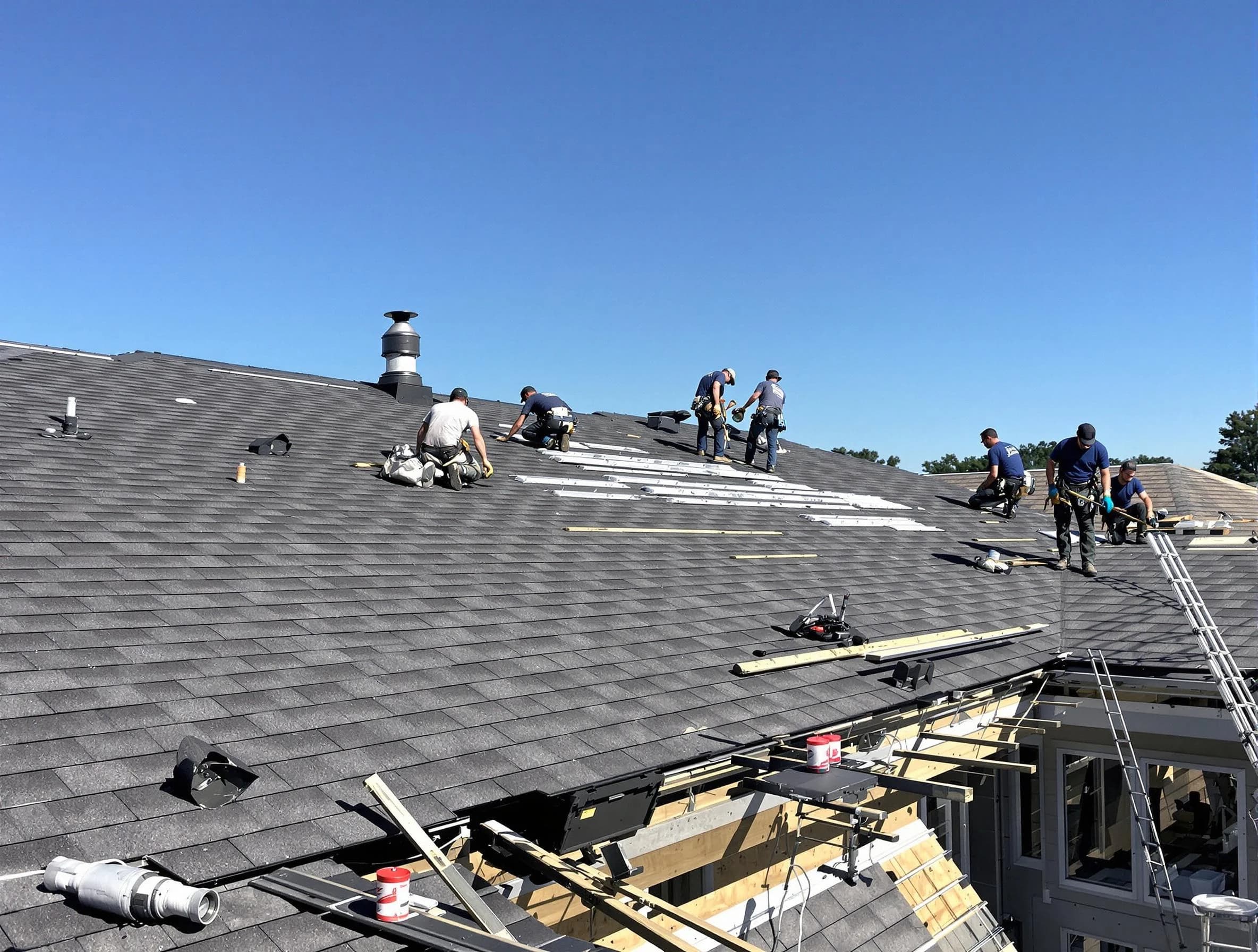 Garfield Heights Roofing Company experts performing roof installation in Garfield Heights, OH