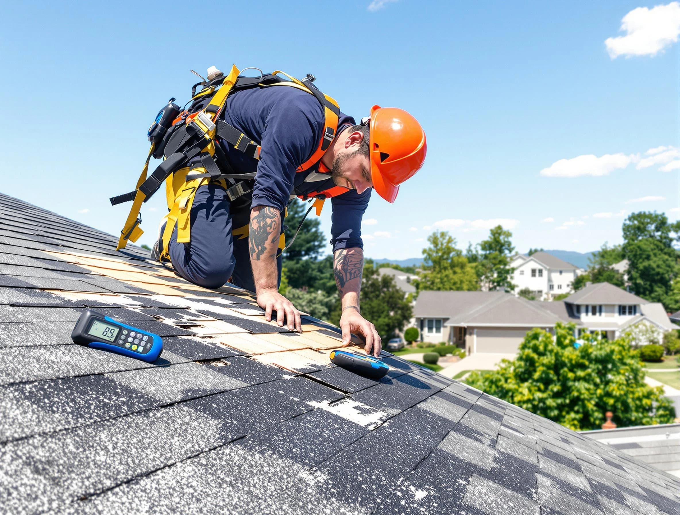 Garfield Heights Roofing Company professional performing roof repairs in Garfield Heights, OH
