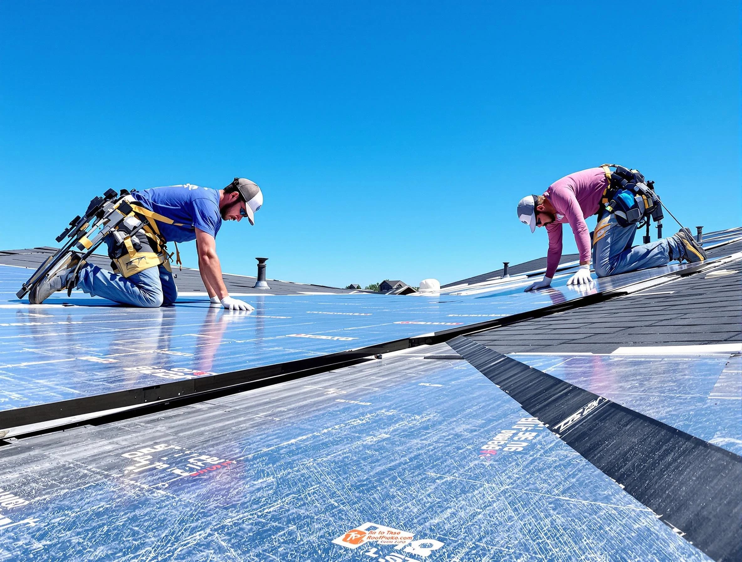 Garfield Heights Roofing Company team during a roof replacement project in Garfield Heights, OH
