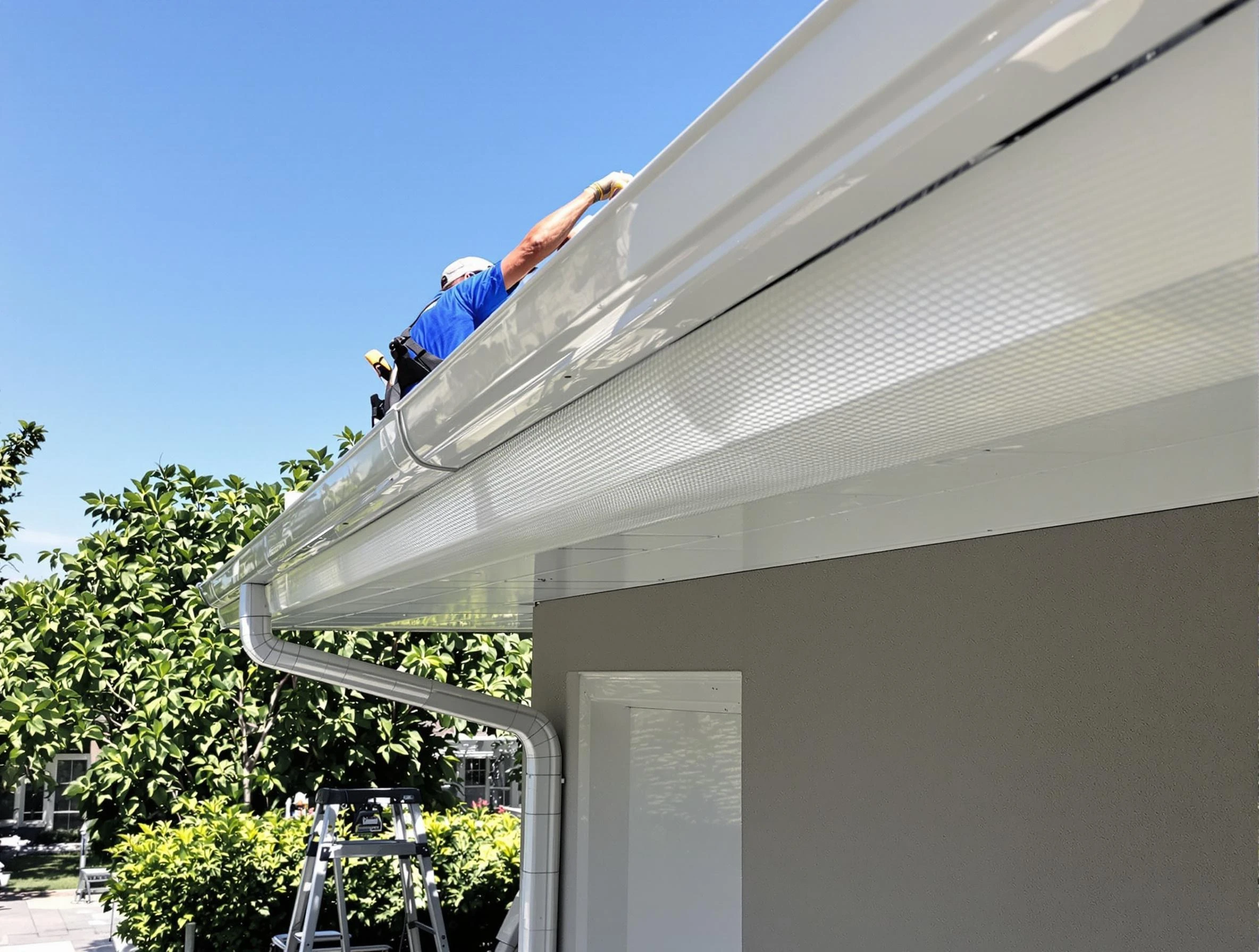 Debris-free gutter guard system by Garfield Heights Roofing Company in Garfield Heights, OH