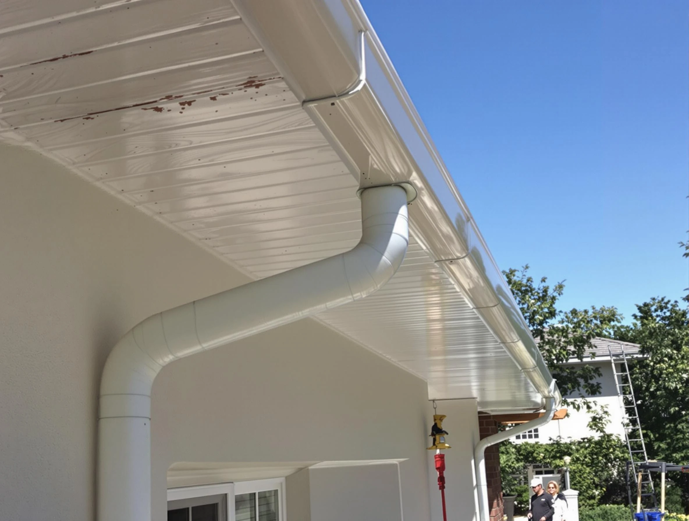 On-site seamless gutter fabrication by Garfield Heights Roofing Company in Garfield Heights, OH